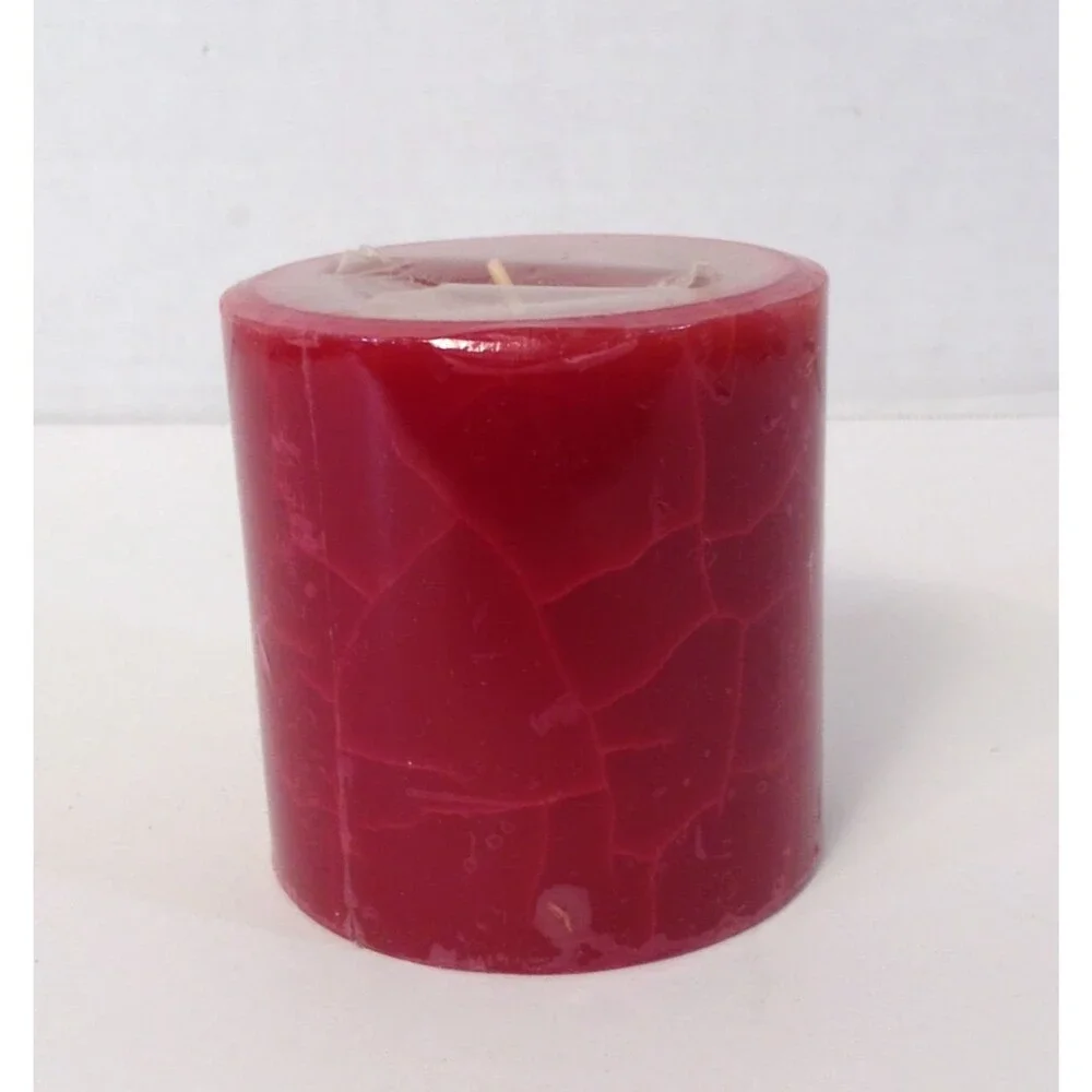 Vtg Claire Burke Pillar Candle Magical Red Scented Fragranced - 3 x 3 - 40 Hours